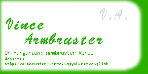 vince armbruster business card